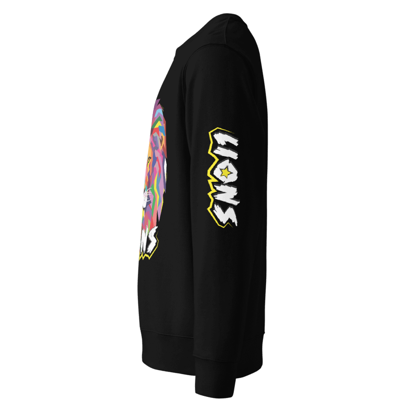 LIONS Unisex Black Crewneck Sweatshirt