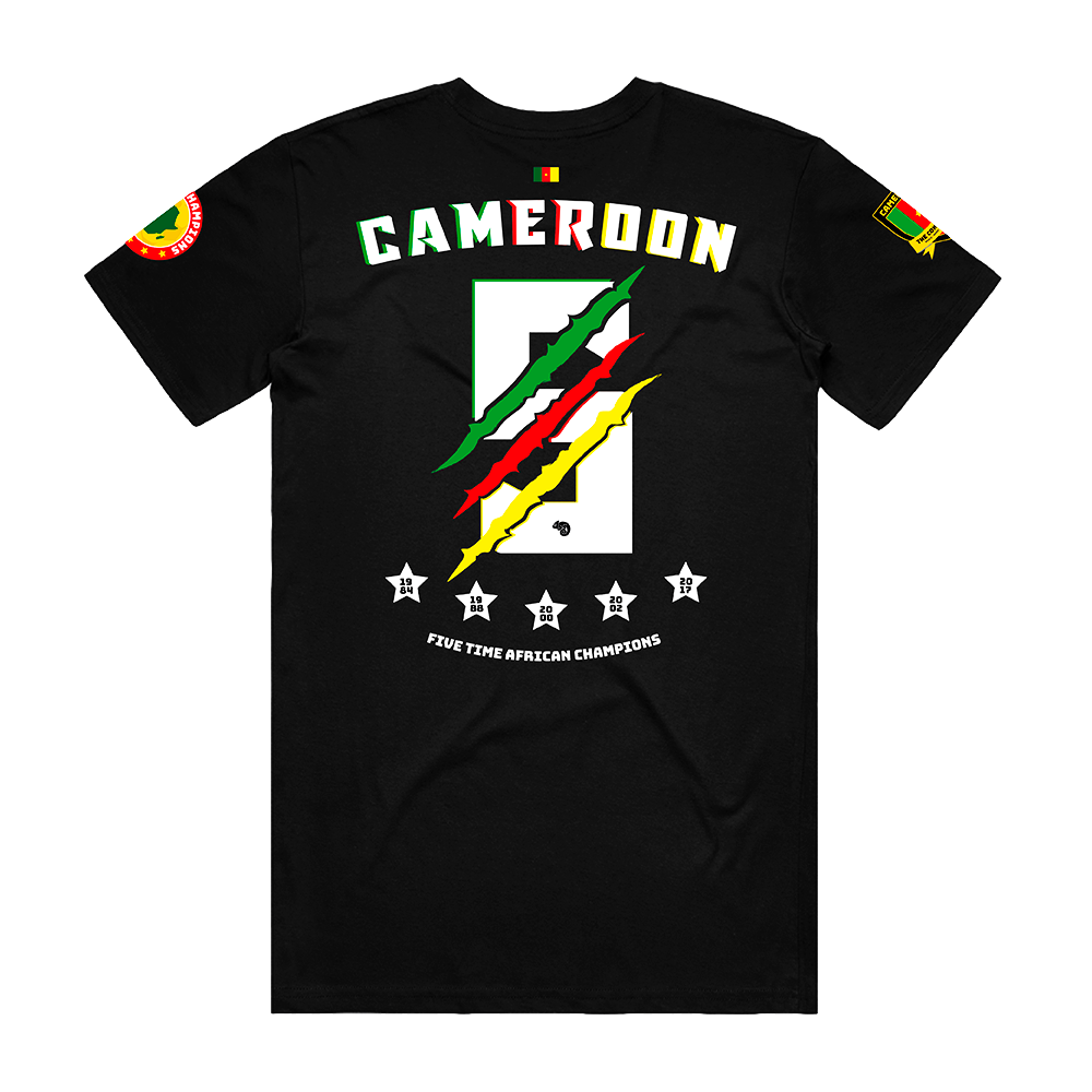 INDOMITABLE LIONS UNISEX FANS SPORT BLACK TSHIRT