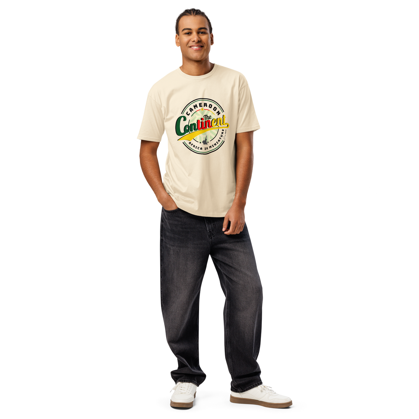 T-shirt Blanc crème unisexe The Continent