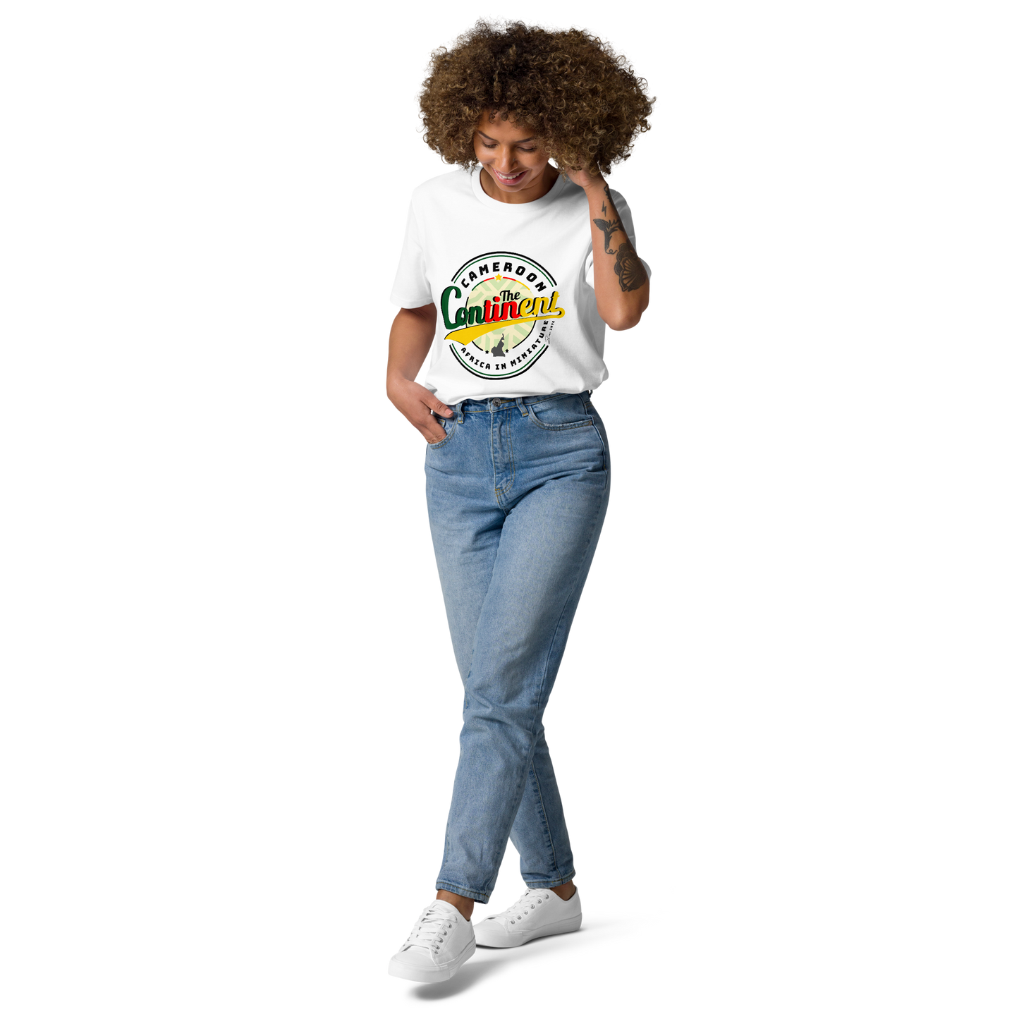 T-shirt blanc unisexe The Continent